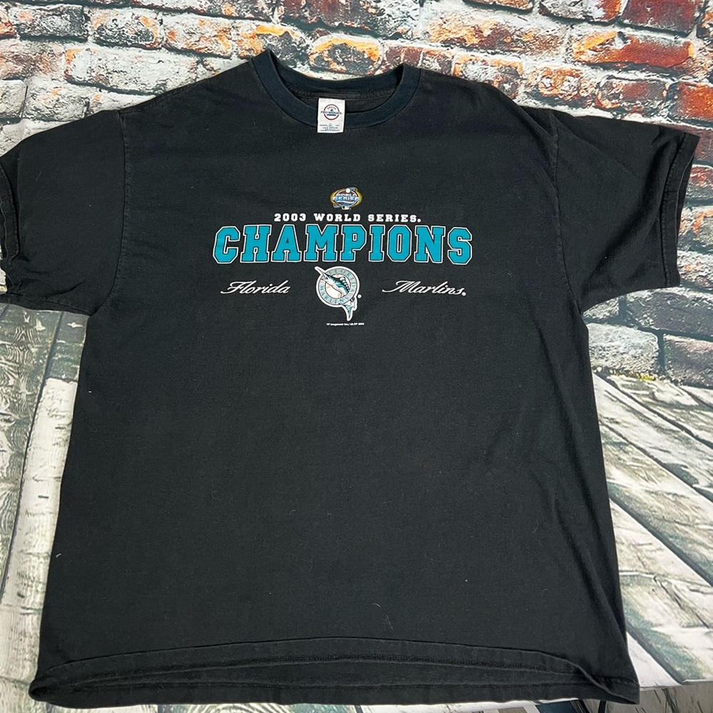 Vintage 2003 Florida Marlins World Series Champions ‎ Size XL Black MLB